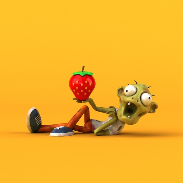 Zombie divertido - Ilustración 3D