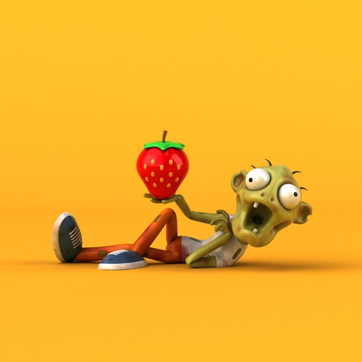 Foto zombie divertido - ilustración 3d