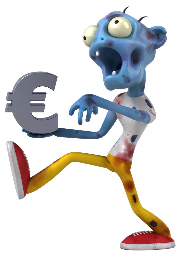 Foto zombie divertido - ilustración 3d