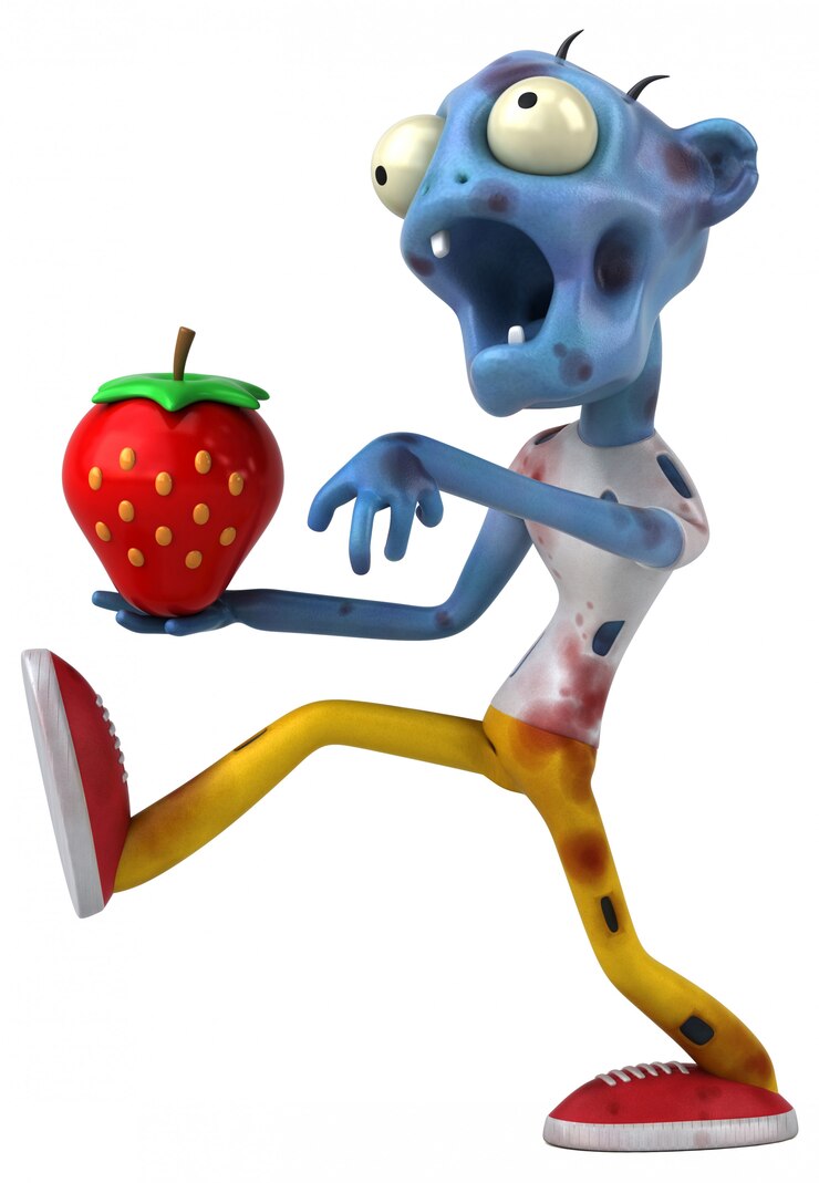 Foto zombie divertido - ilustración 3d