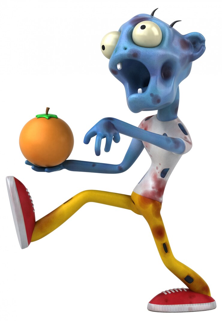 Foto zombie divertido - ilustración 3d