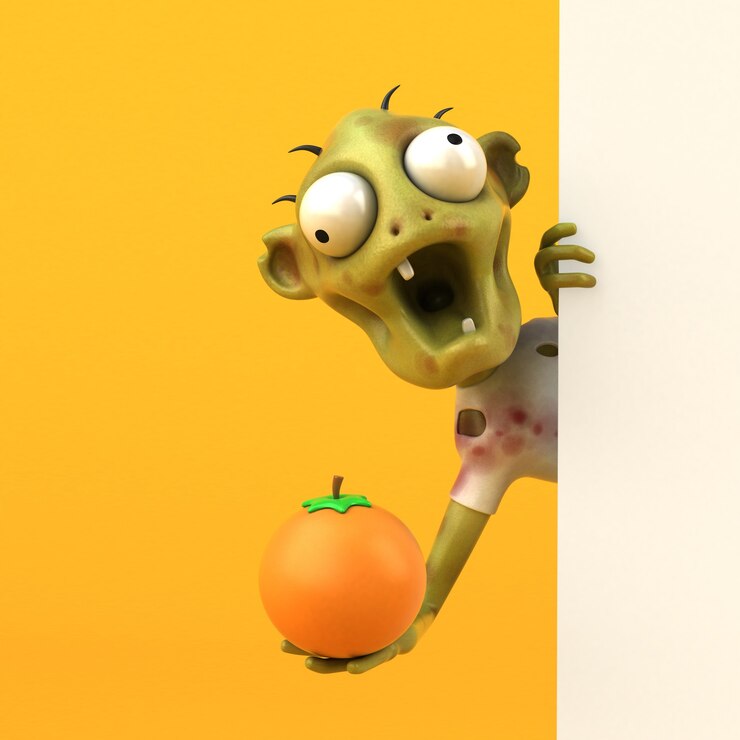 Foto zombie divertido - ilustración 3d