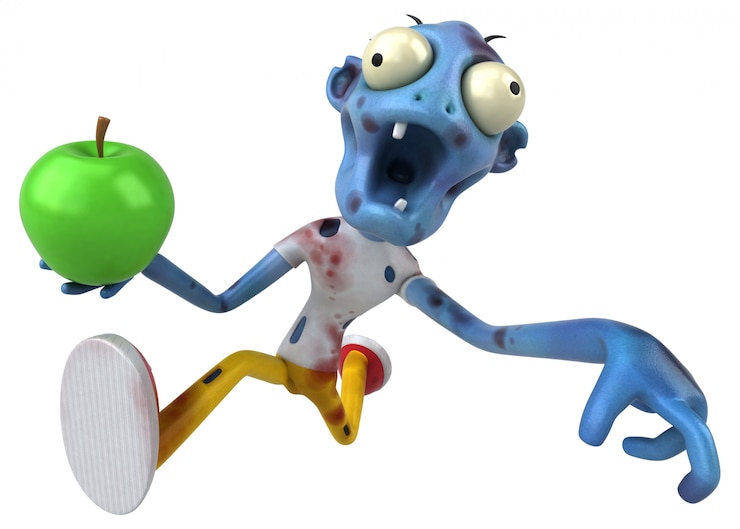 Foto zombie divertido - ilustración 3d