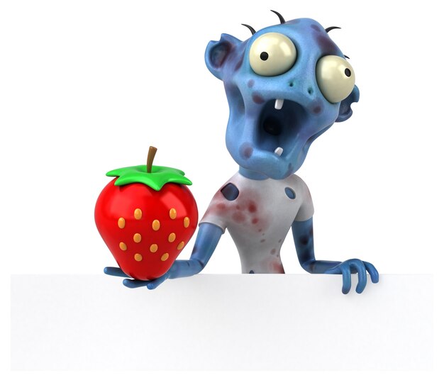 Zombie divertido - Ilustración 3D