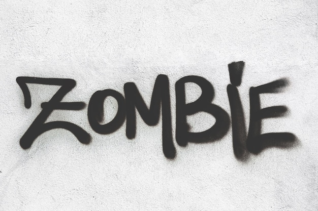 Foto zombie-graffiti an der wand