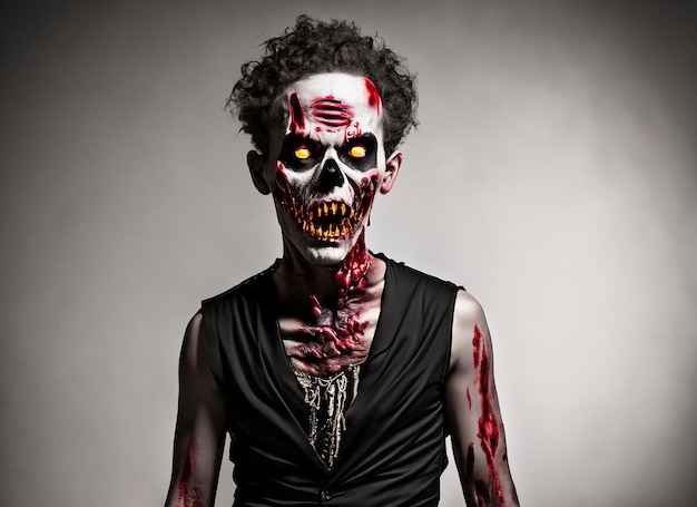 Zombie mit hellem und dunklem Hintergrund