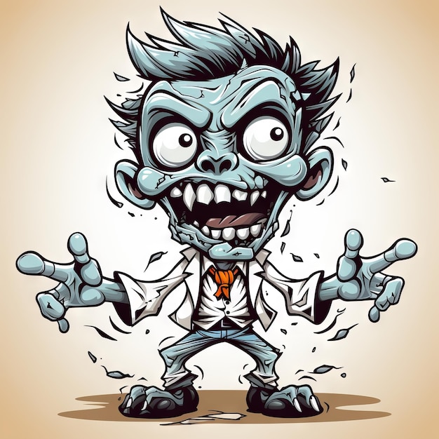 Zombies un diseño de arte de ilustración