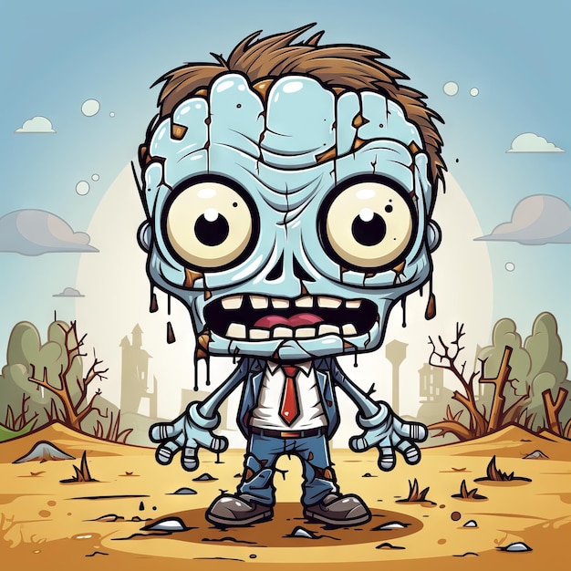 Zombies un diseño de arte de ilustración