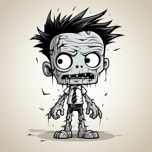 Zombies un diseño de arte de ilustración