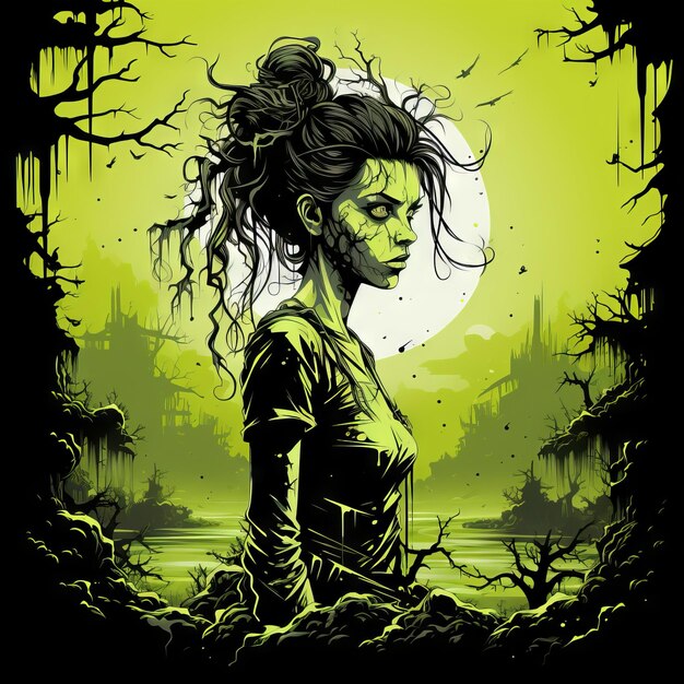 Foto zombies ein illustrationskunstdesign