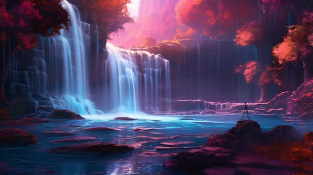 zona crepuscular cascadas fantasía vivid luz
