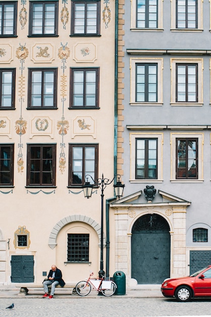 Zona turística del casco antiguo de Varsovia, Polonia