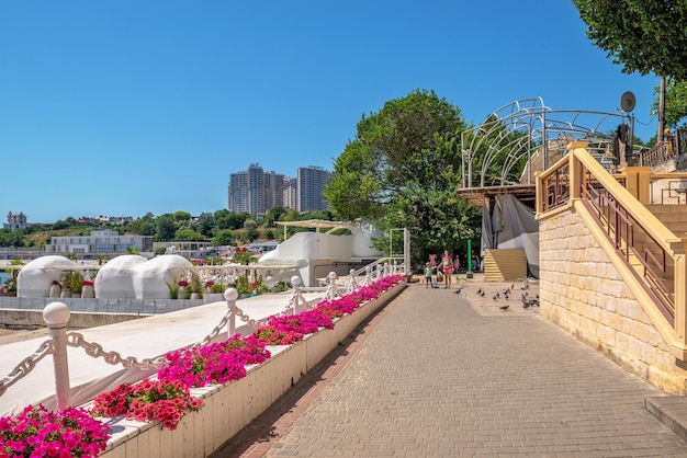 Zona turística de la ciudad de Arcadia en Odessa Ucrania