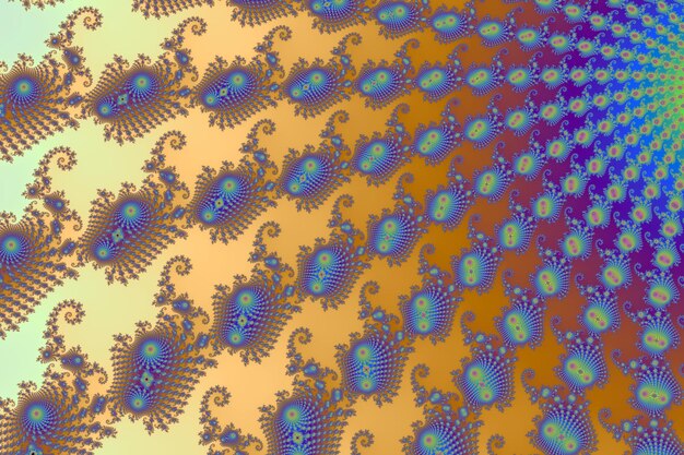 Foto zoom colorido en el fractal matemático infinito del conjunto de mandelbrot