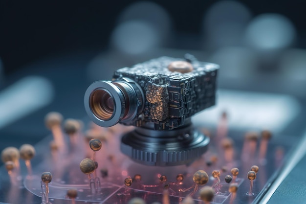 Zoom-Mikrofotografie mit Roboterteilkamera