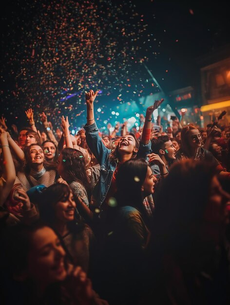 ZOOM OUT FESTIVAL SOMMER GRUPPE VON FREUNDEN, DIE SPASS HABEN KONZERT VERANSTALTUNGSORT