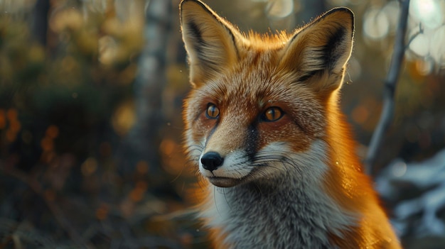 un zorro en el bosque por persona