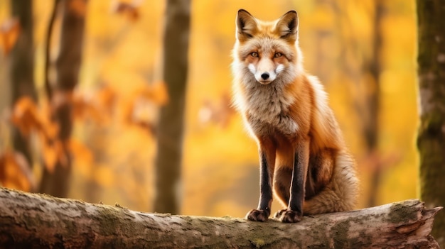 zorro rojo en el bosque de verano