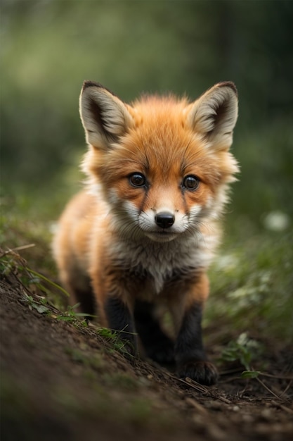 El zorro rojo en el bosque