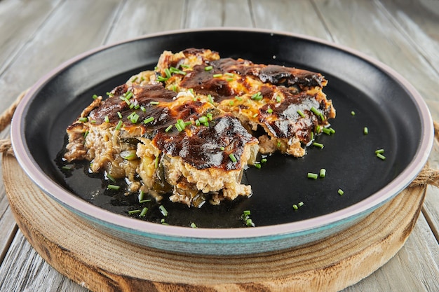 Zucchini-Auberginen-Tomaten-Gratin mit Feta-Käse