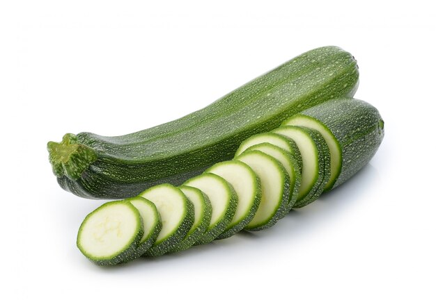 Zucchini isoliert auf weißem Raum