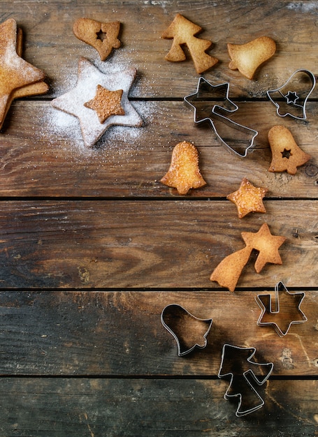 Zuckerkekse in Form von Shortbread-Sternen