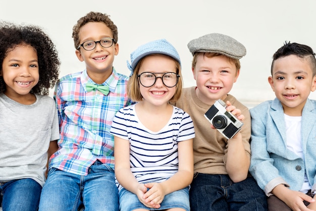 Foto zufällige kinder-nette nette freund-kinderkonzeption