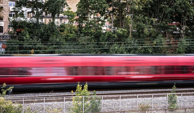 Foto zug in bewegung kopenhagen dänemark