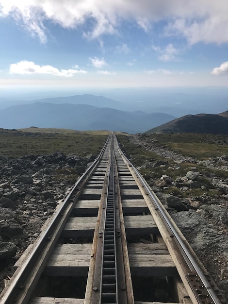 Foto zugspuren in den weißen bergen von new hampshire