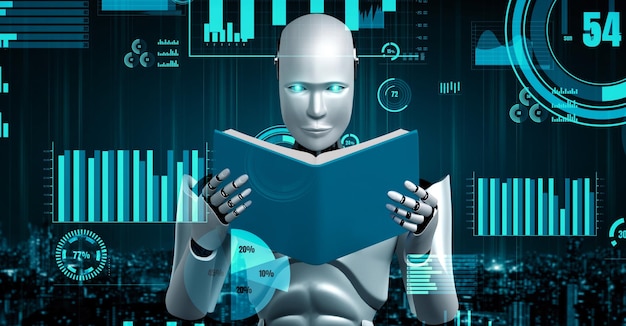 Zukünftige Steuerung der Finanztechnologie durch den KI-Roboter huminoid nutzt maschinelles Lernen