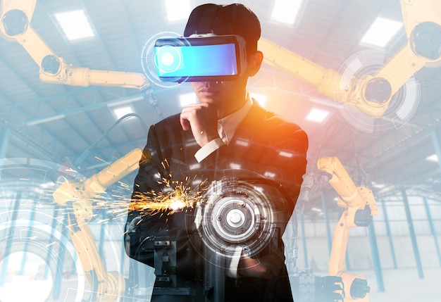 Zukünftige VR-Technologie für die Roboterarmsteuerung in der mechanisierten Industrie