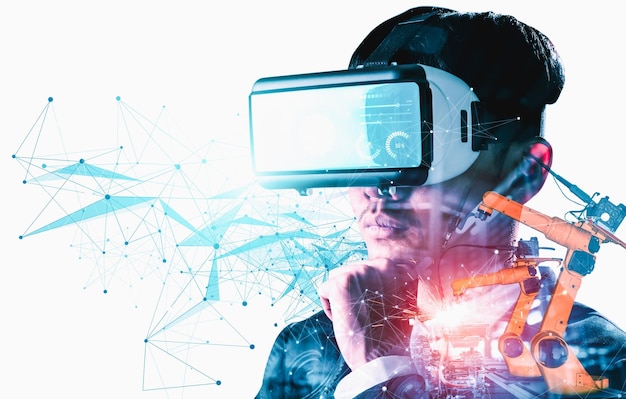 Zukünftige VR-Technologie für die Roboterarmsteuerung in der mechanisierten Industrie