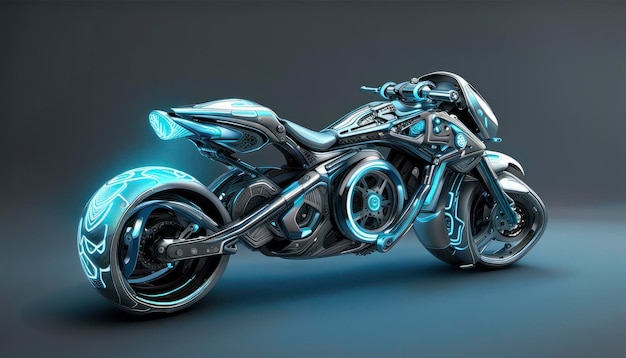 Zukünftiges Neo-Cyber-Motorrad