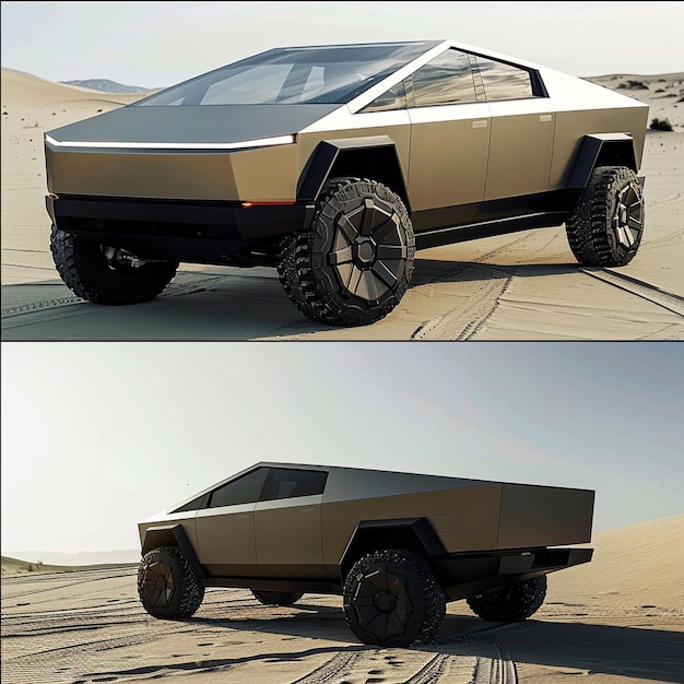 Zukunftsfahrzeuge in der Wüste