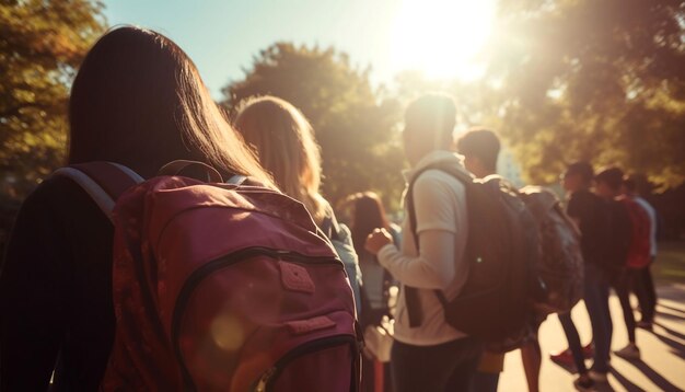 Foto zurück in der schule