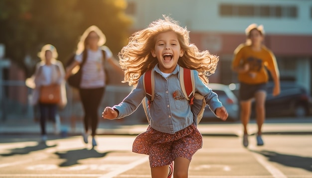 Zurück zur Schule, fröhliches und glückliches Bildungskonzept