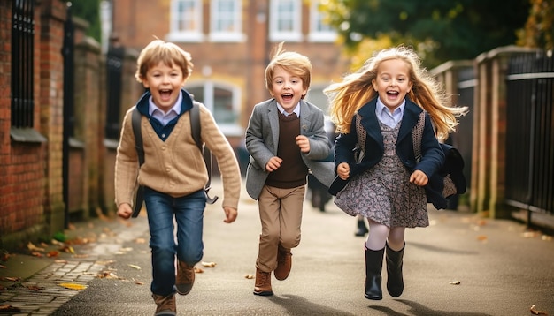 Zurück zur Schule, fröhliches und glückliches Bildungskonzept