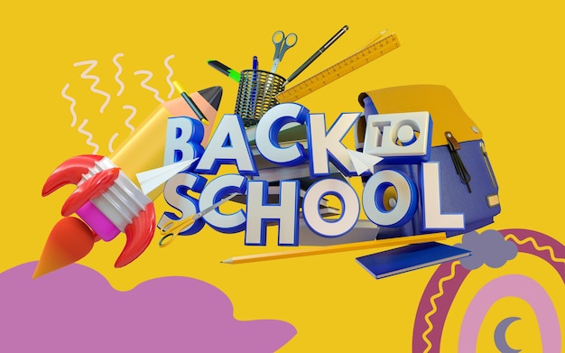Zurück zur Schule-Illustration