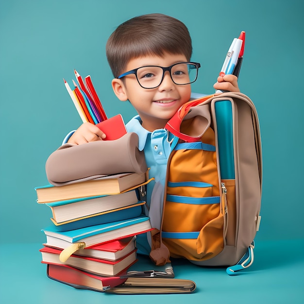 Zurück zur Schule mit Lernelement 3D-Foto