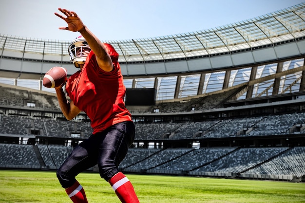 Zusammengesetztes Bild des amerikanischen Fußballspielers