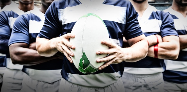 Zusammengesetztes Bild des Rugby-Teams