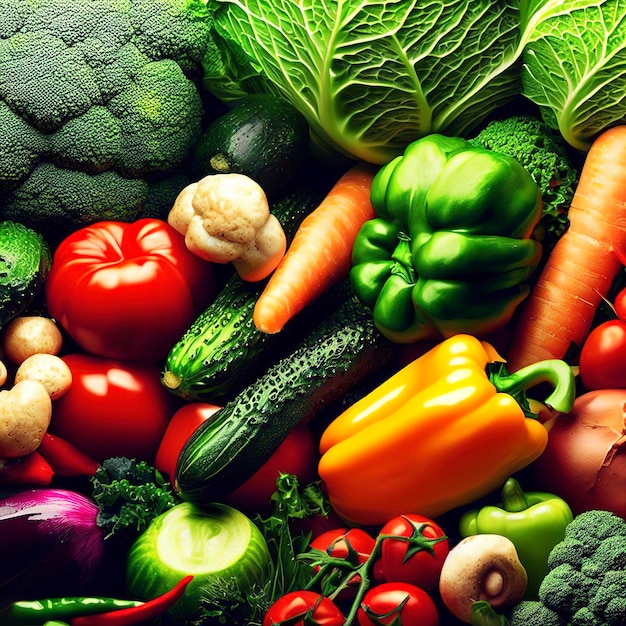 Zusammensetzung mit einer Vielzahl von rohem, biologischem, frischem Gemüse