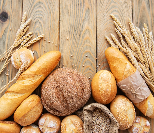 Zusammenstellung des gebackenen Brotes