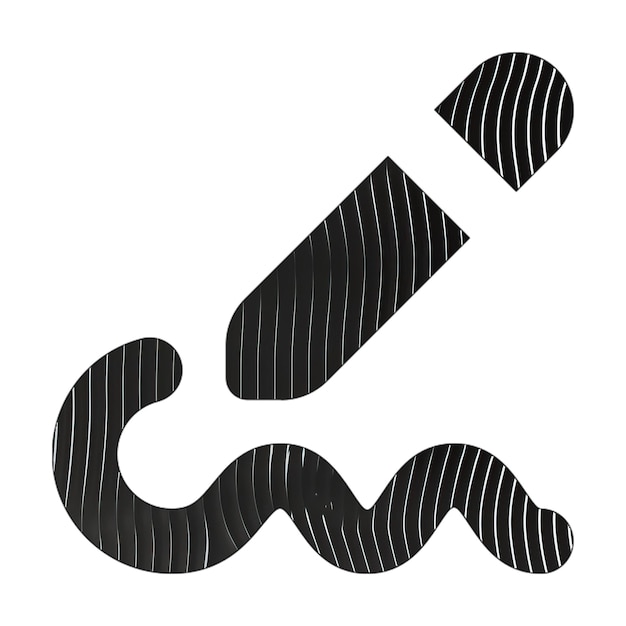 Zuschreibung Bleistift-Symbol schwarze weiße Linien Textur