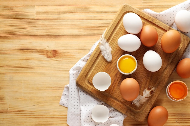 Zutat zum Kochen von Eiern Platz für Text