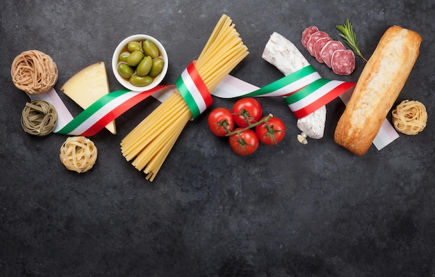 Zutaten der italienischen Küche