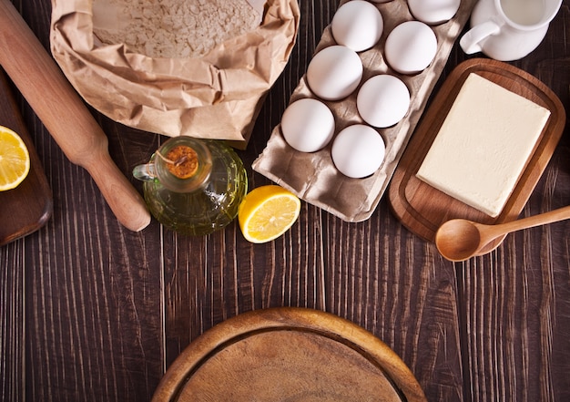 Zutaten für das Backen zu Hause