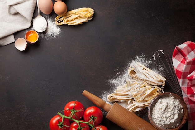 Zutaten für das Nudelkochen