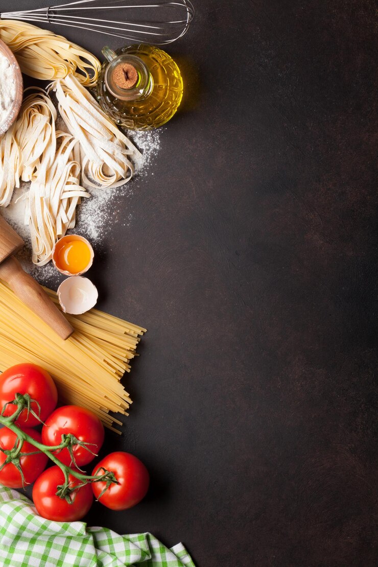 Foto zutaten für das nudelkochen