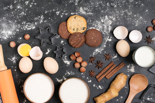 Zutaten für die Zubereitung von Lebkuchen